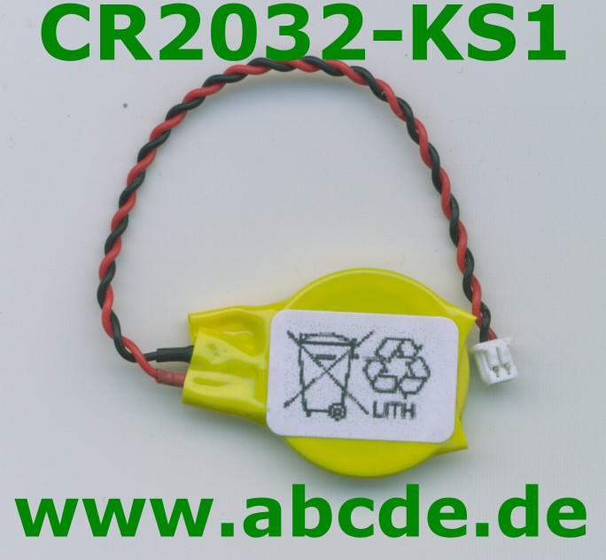 CR2032 mit Kabel und Stecker