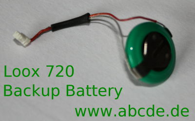 Loox 720 backup battery